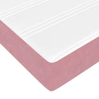 Estructura de cama con colchón Rosa 100 x 200 cm tela