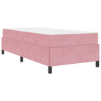 Estructura de cama con colchón Rosa 100 x 200 cm tela