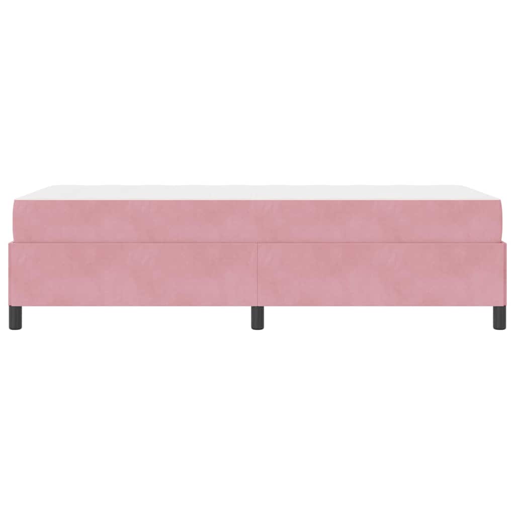Estructura de cama con colchón Rosa 100 x 200 cm tela