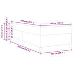 Estructura de cama con colchón Rosa 100 x 200 cm tela