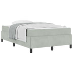 Estructura de cama con colchón Gris Claro 120 x 190 cm tela