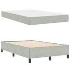Estructura de cama con colchón Gris Claro 120 x 190 cm tela