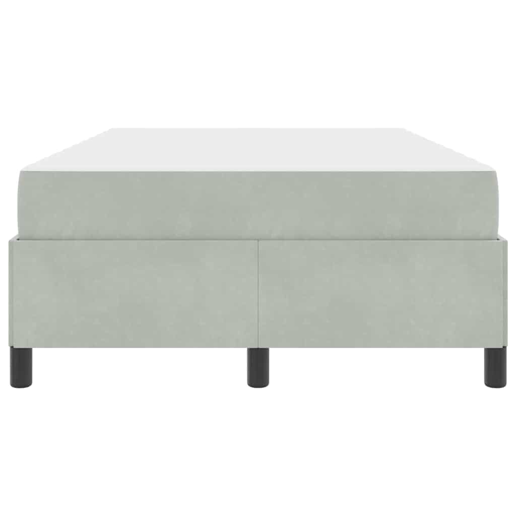Estructura de cama con colchón Gris Claro 120 x 190 cm tela