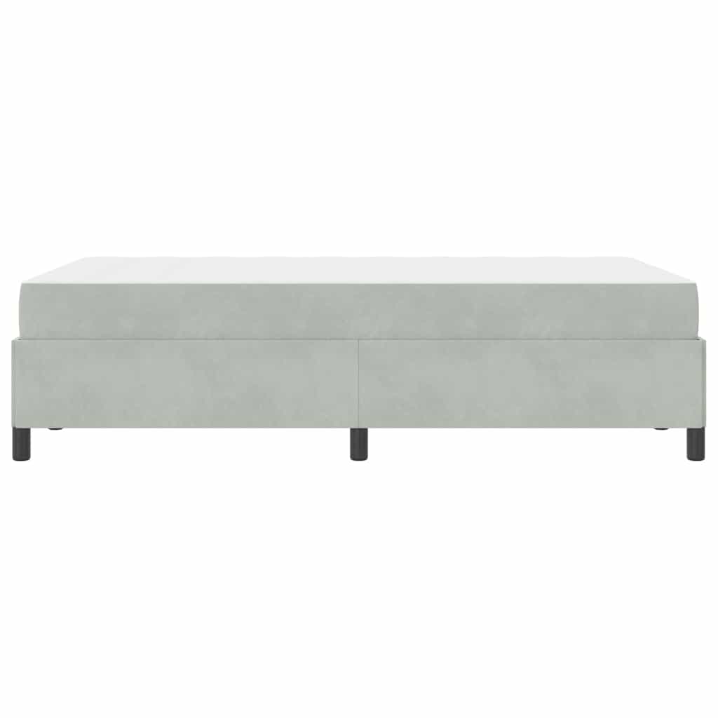 Estructura de cama con colchón Gris Claro 120 x 190 cm tela