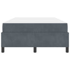 Estructura de cama con colchón Gris oscuro 120 x 190 cm tela