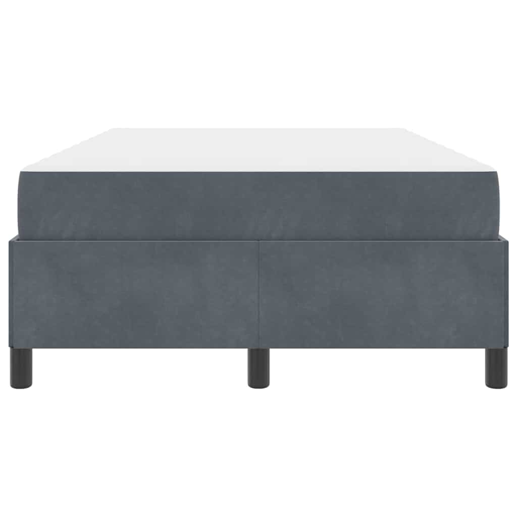 Estructura de cama con colchón Gris oscuro 120 x 190 cm tela