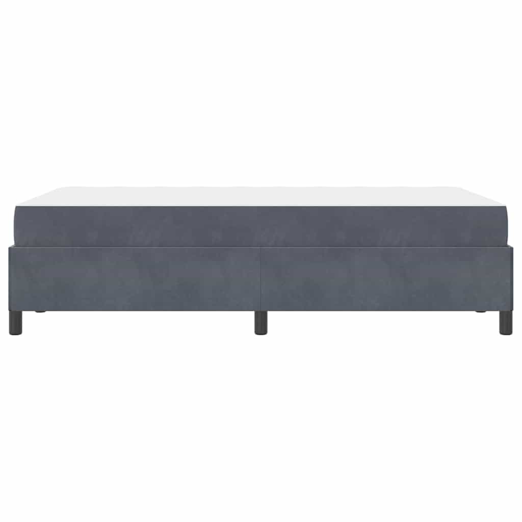 Estructura de cama con colchón Gris oscuro 120 x 190 cm tela