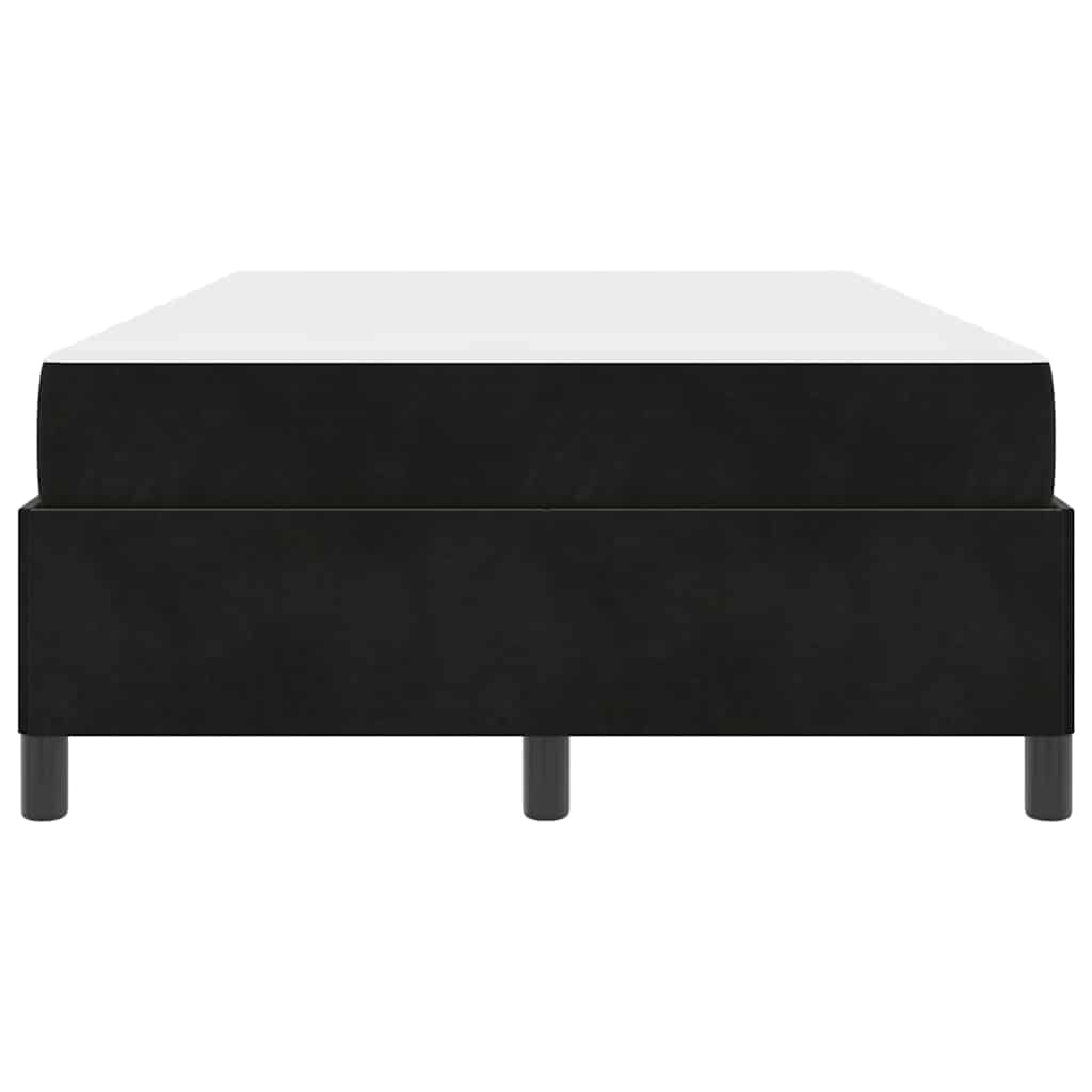Estructura de cama con colchón Negro 120 x 190 cm tela