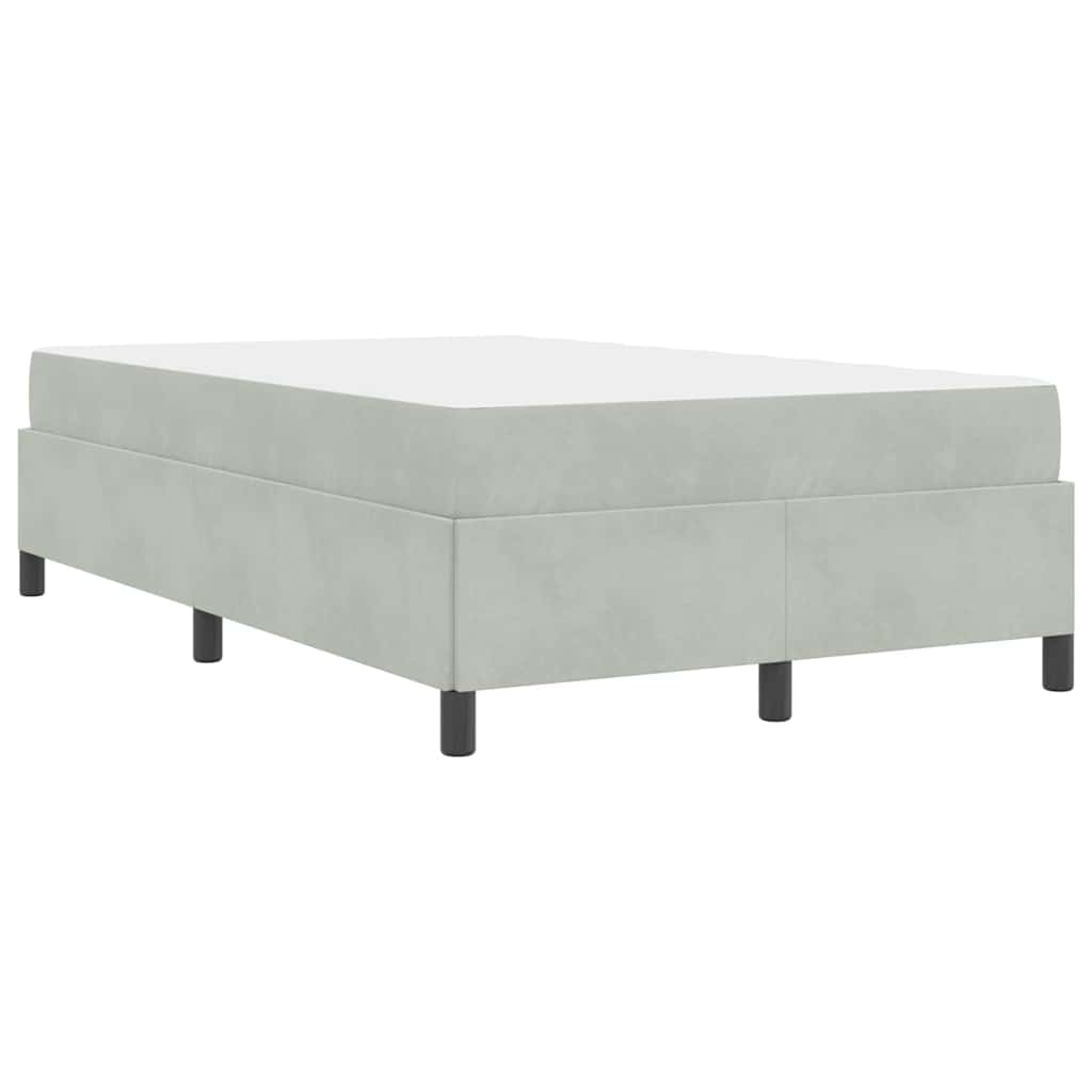 Estructura de cama con colchón Gris Claro 120 x 200 cm tela
