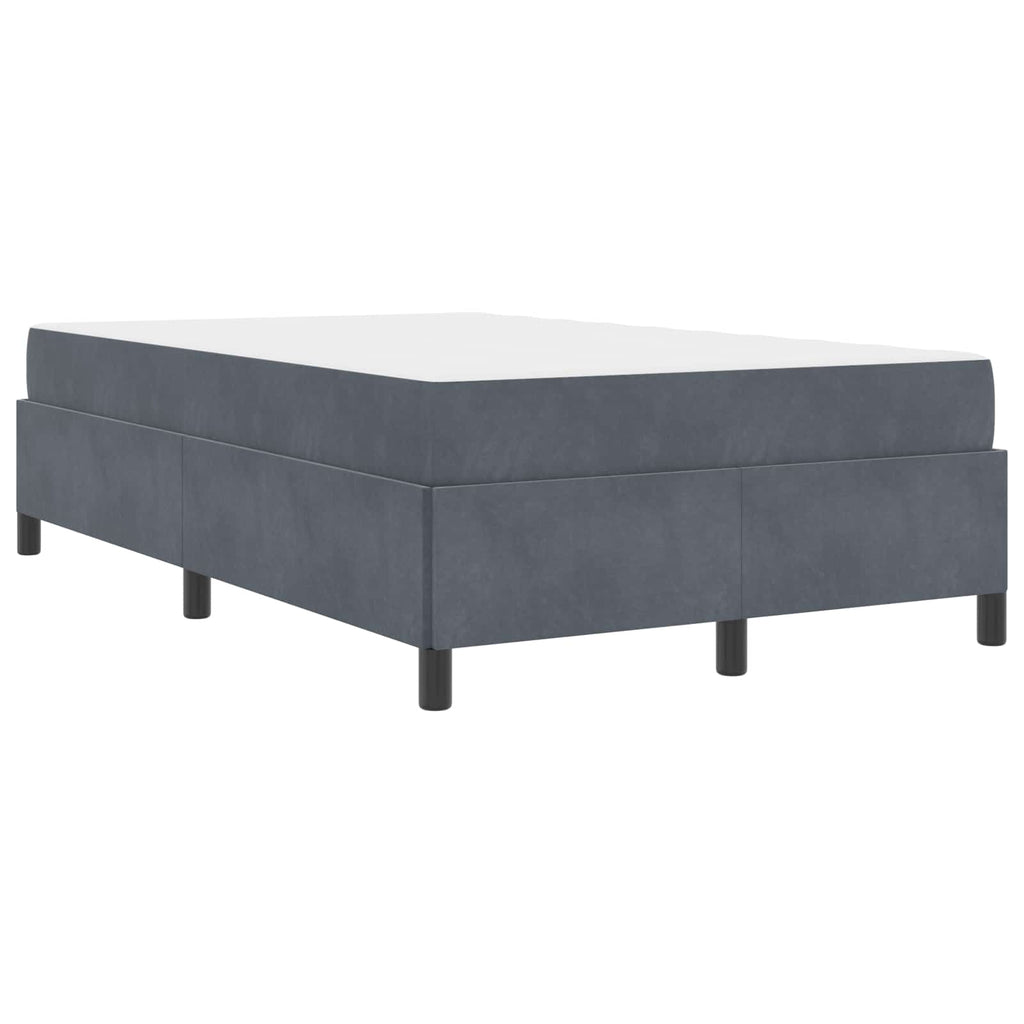 Estructura de cama con colchón Gris oscuro 120 x 200 cm tela