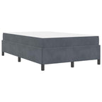 Estructura de cama con colchón Gris oscuro 120 x 200 cm tela
