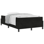Estructura de cama con colchón Negro 120 x 200 cm tela