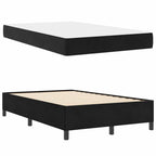 Estructura de cama con colchón Negro 120 x 200 cm tela
