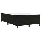 Estructura de cama con colchón Negro 120 x 200 cm tela
