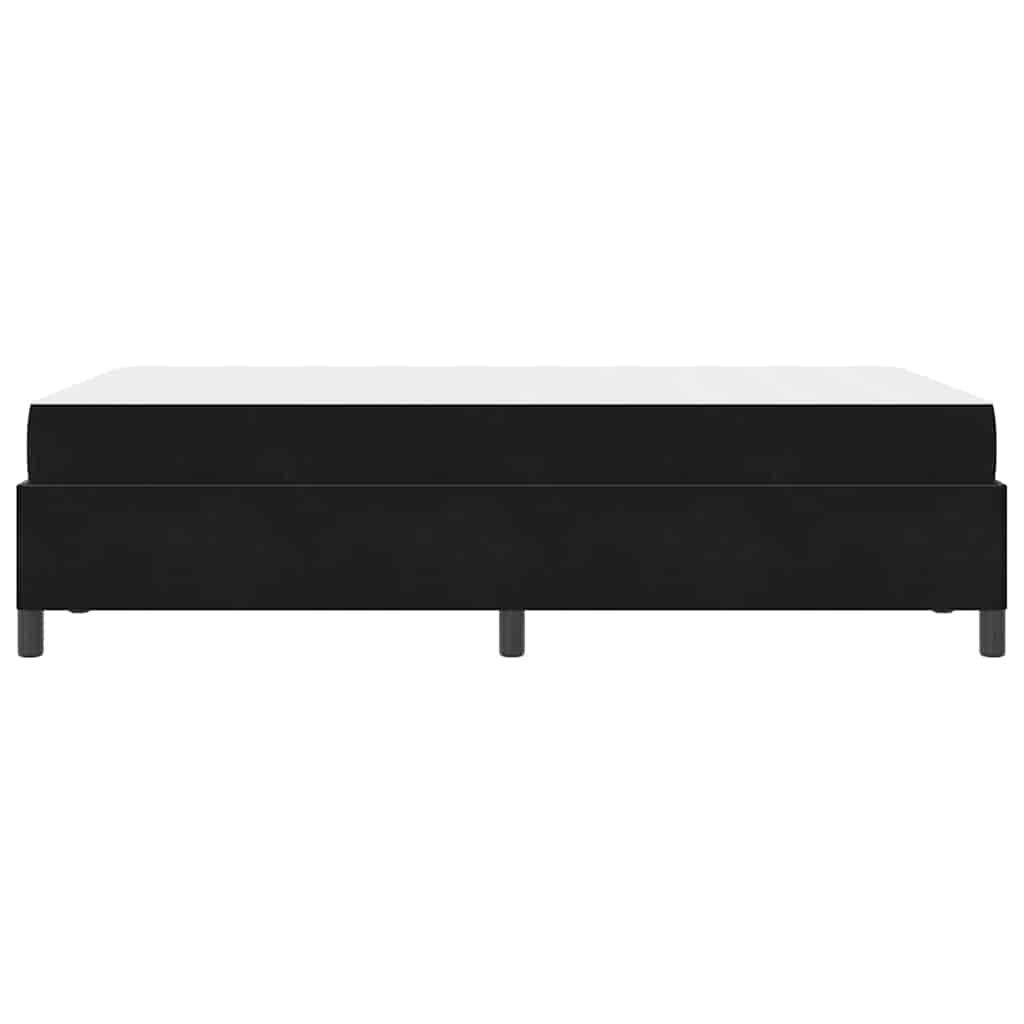 Estructura de cama con colchón Negro 120 x 200 cm tela