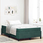 Estrutura de cama com colchão Verde-escuro 100 x 200 cm tecido