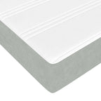 Estructura de cama con colchón Gris Claro 140 x 190 cm tela