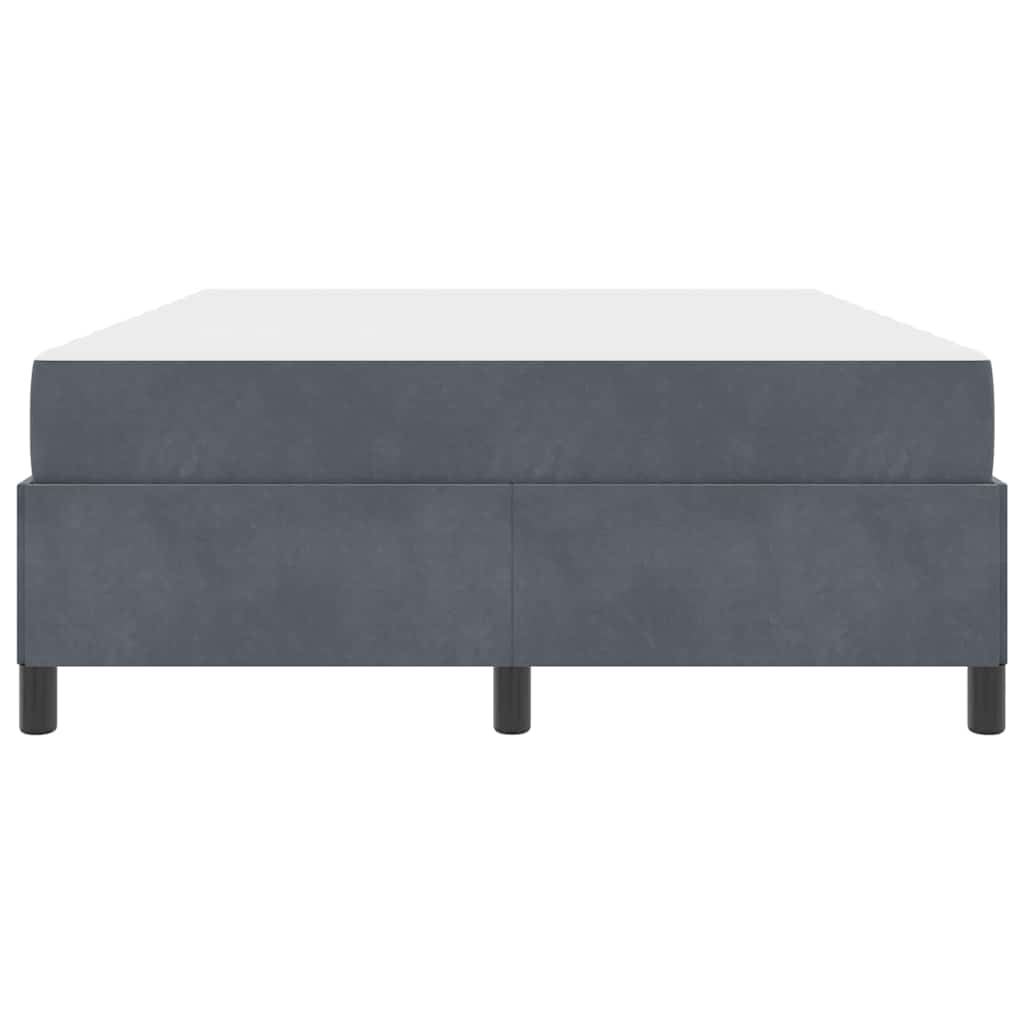 Estructura de cama con colchón Gris oscuro 140 x 190 cm tela