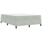 Estructura de cama con colchón Gris Claro 140 x 200 cm tela