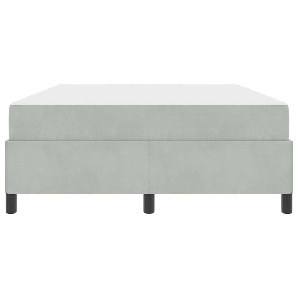 Estructura de cama con colchón Gris Claro 140 x 200 cm tela