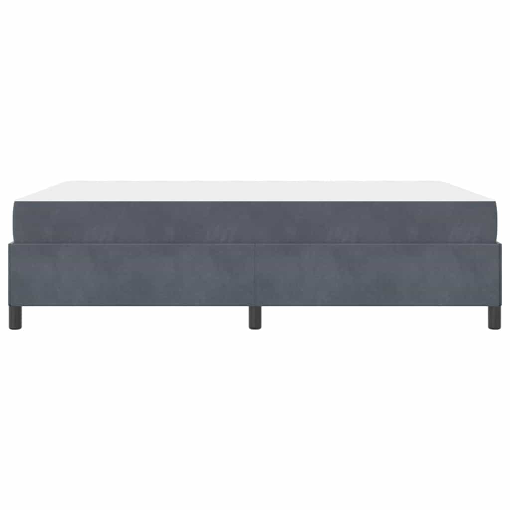 Estructura de cama con colchón Gris oscuro 140 x 200 cm tela