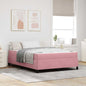 Estrutura de cama com colchão Rosa 100 x 200 cm tecido