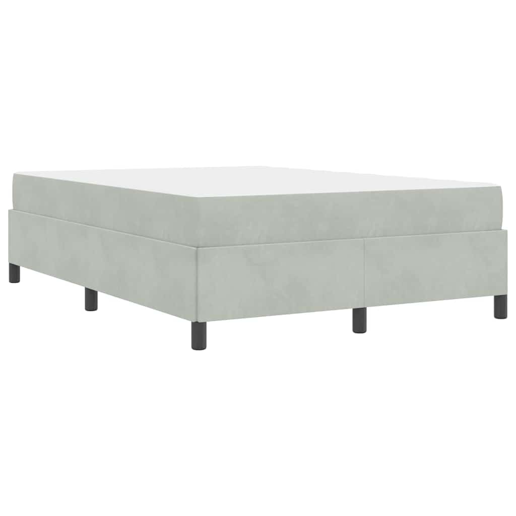 Estructura de cama con colchón Gris Claro 160 x 200 cm tela