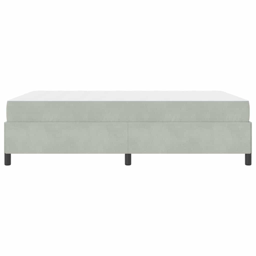 Estructura de cama con colchón Gris Claro 160 x 200 cm tela