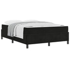 Estructura de cama con colchón Negro 160 x 200 cm tela