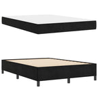 Estructura de cama con colchón Negro 160 x 200 cm tela