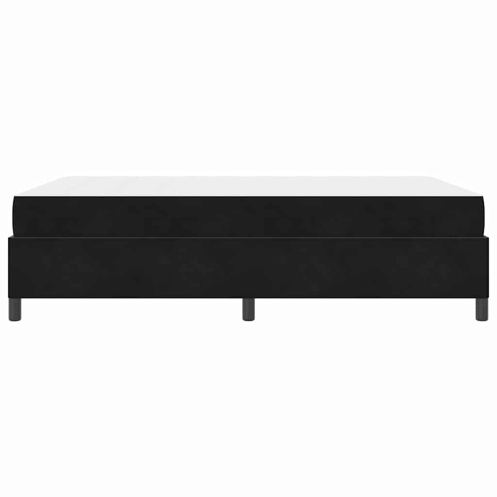 Estructura de cama con colchón Negro 160 x 200 cm tela