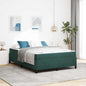 Estrutura de cama com colchão Verde-escuro 100 x 200 cm tecido