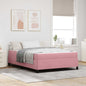 Estrutura de cama com colchão Rosa 100 x 200 cm tecido