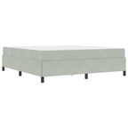 Estructura de cama con colchón Gris Claro 180 x 200 cm tela