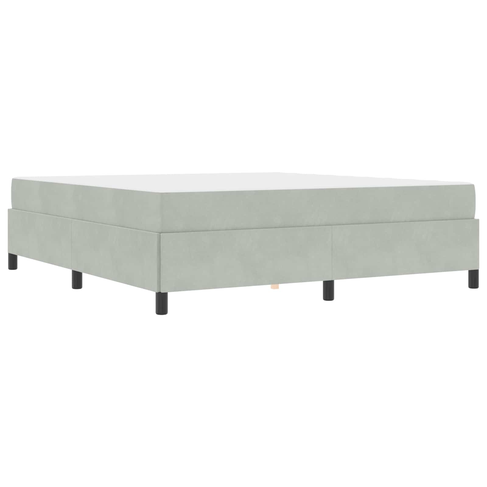 Estructura de cama con colchón Gris Claro 180 x 200 cm tela