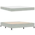 Estructura de cama con colchón Gris Claro 180 x 200 cm tela