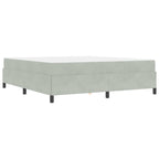 Estructura de cama con colchón Gris Claro 180 x 200 cm tela