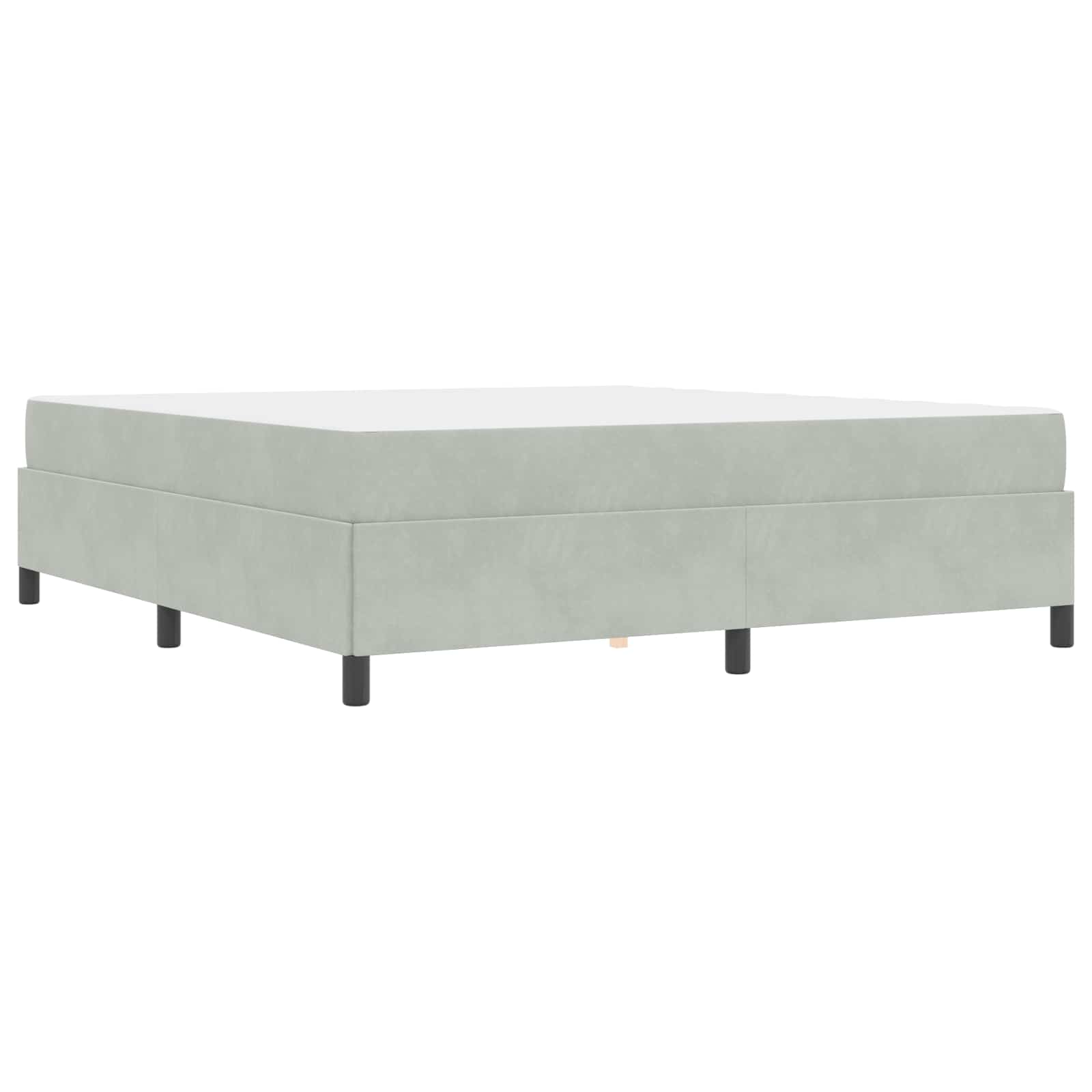 Estructura de cama con colchón Gris Claro 180 x 200 cm tela