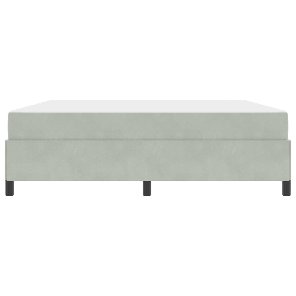 Estructura de cama con colchón Gris Claro 180 x 200 cm tela