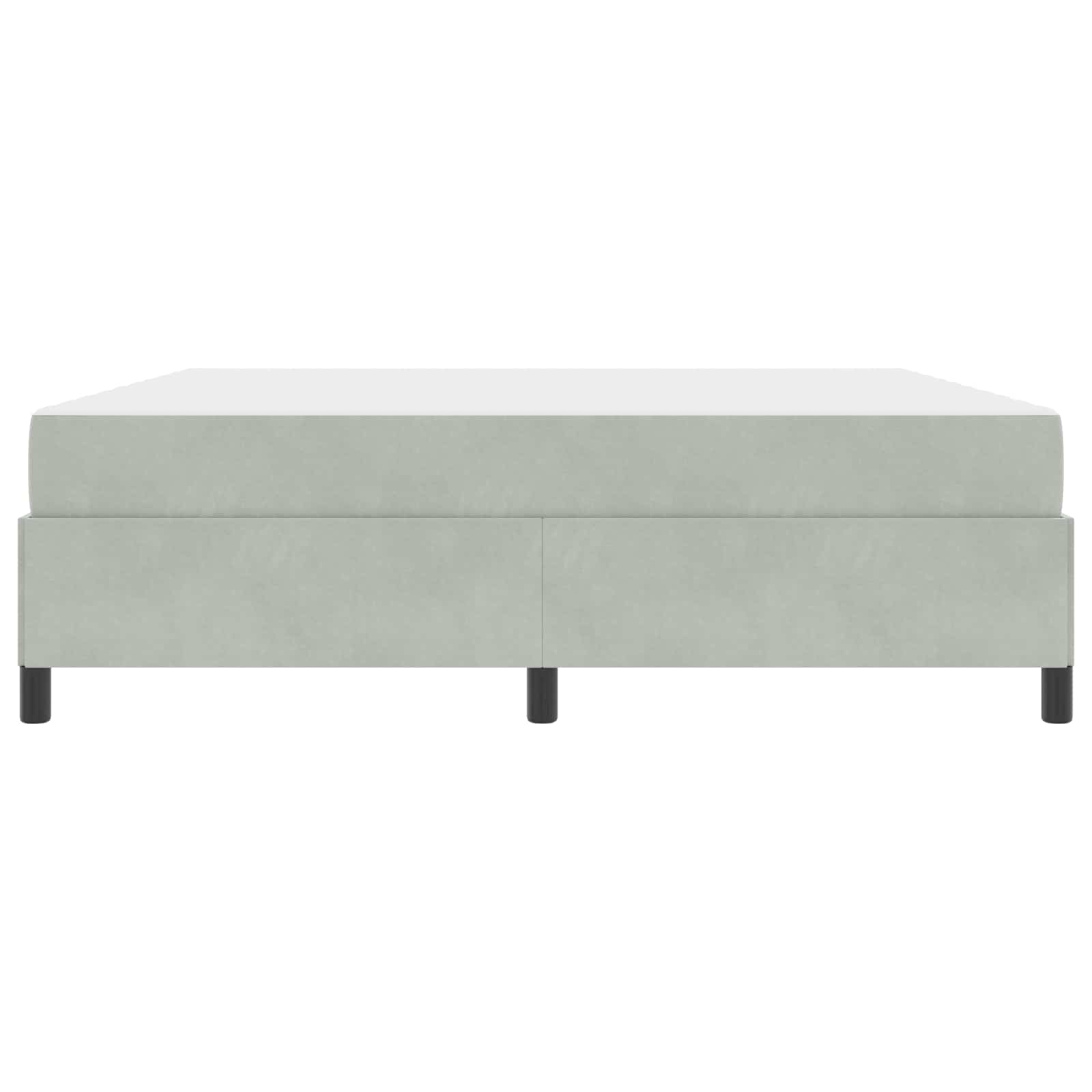 Estructura de cama con colchón Gris Claro 180 x 200 cm tela