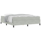 Estructura de cama con colchón Gris Claro 180 x 200 cm tela