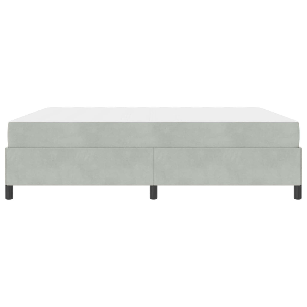 Estructura de cama con colchón Gris Claro 180 x 200 cm tela