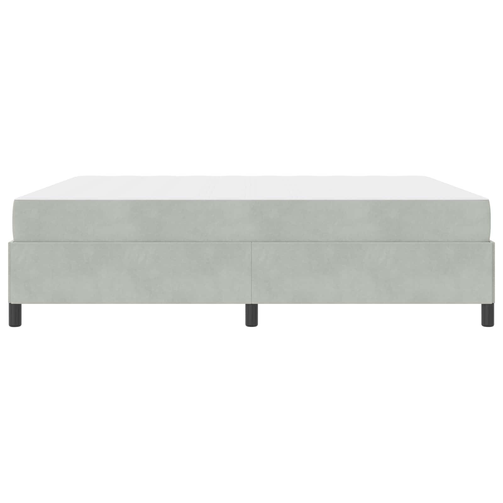 Estructura de cama con colchón Gris Claro 180 x 200 cm tela
