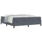 Estructura de cama con colchón Gris oscuro 180 x 200 cm tela