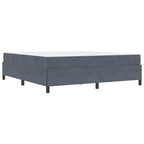 Estructura de cama con colchón Gris oscuro 180 x 200 cm tela