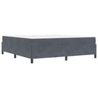 Estructura de cama con colchón Gris oscuro 180 x 200 cm tela