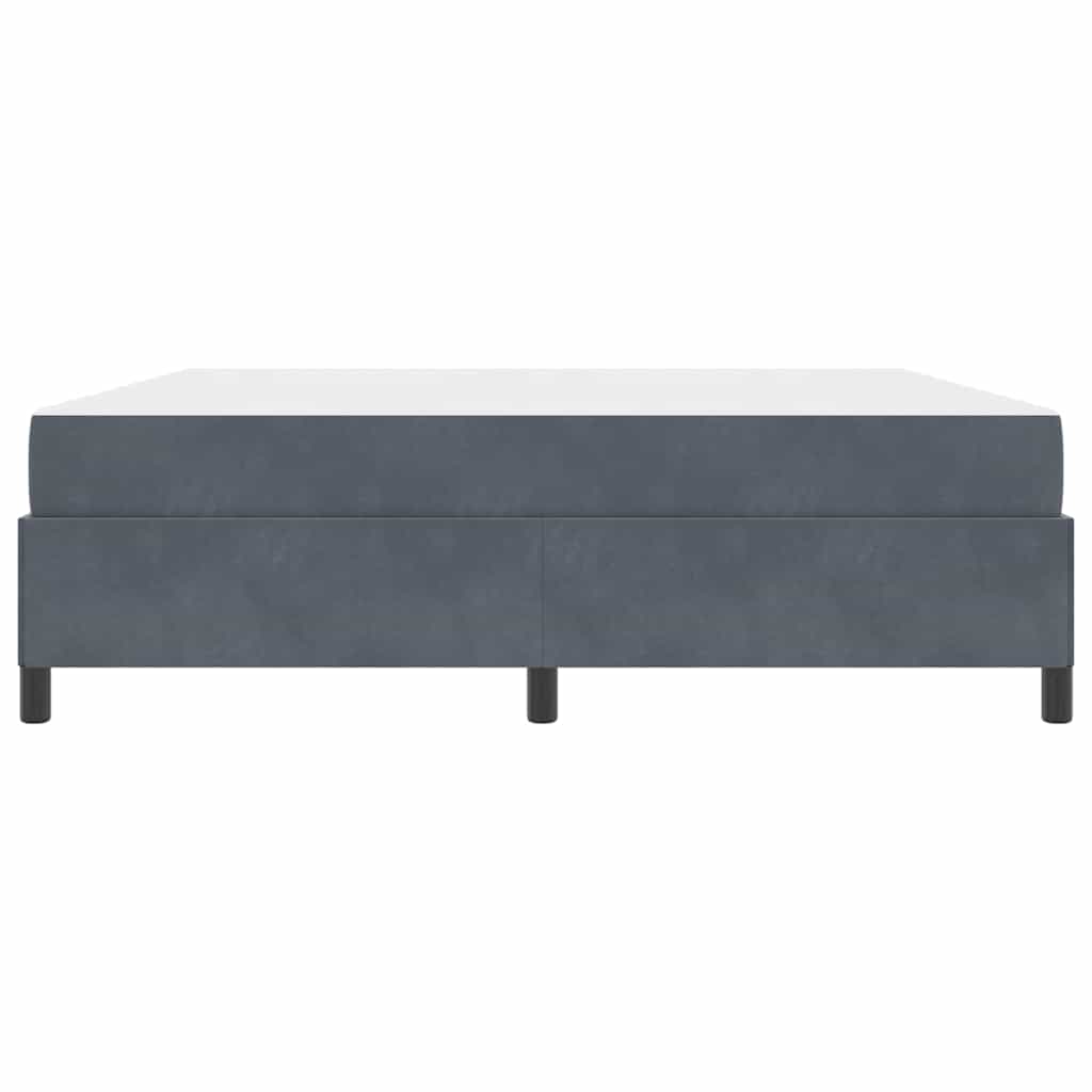 Estructura de cama con colchón Gris oscuro 180 x 200 cm tela