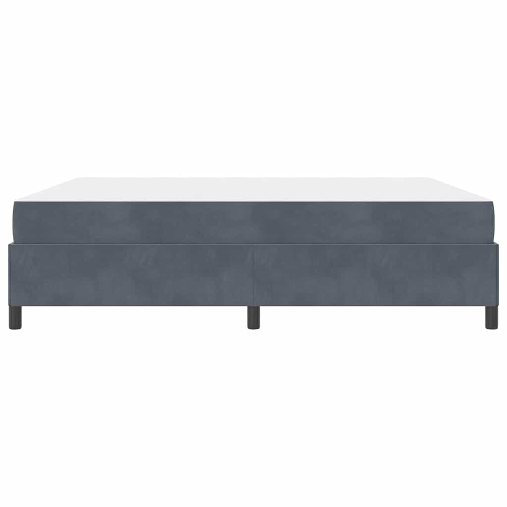 Estructura de cama con colchón Gris oscuro 180 x 200 cm tela