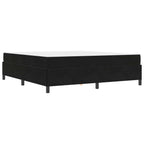 Estructura de cama con colchón Negro 180 x 200 cm tela