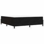 Estructura de cama con colchón Negro 180 x 200 cm tela